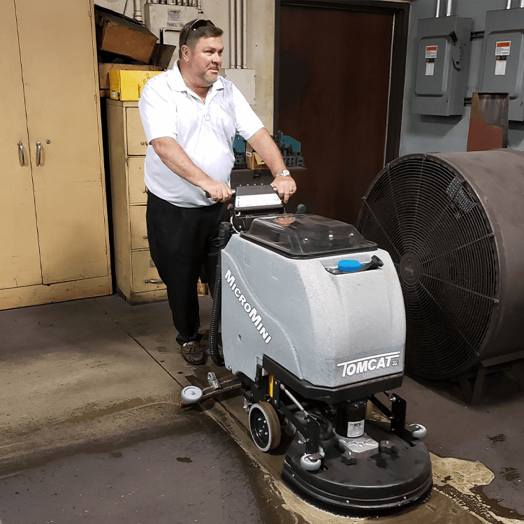 Commercial Handheld Floor Scrubbers - Tomcat Machines